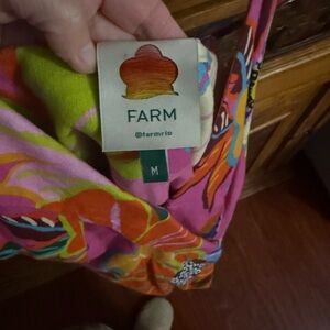 FARM Rio Pink and Orange Floral Sundress